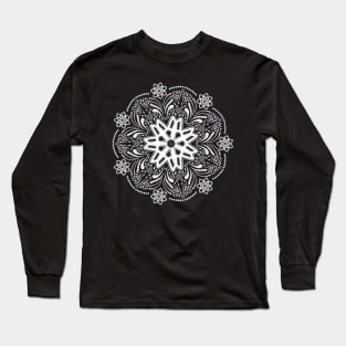 Greyscale Mandala Long Sleeve T-Shirt